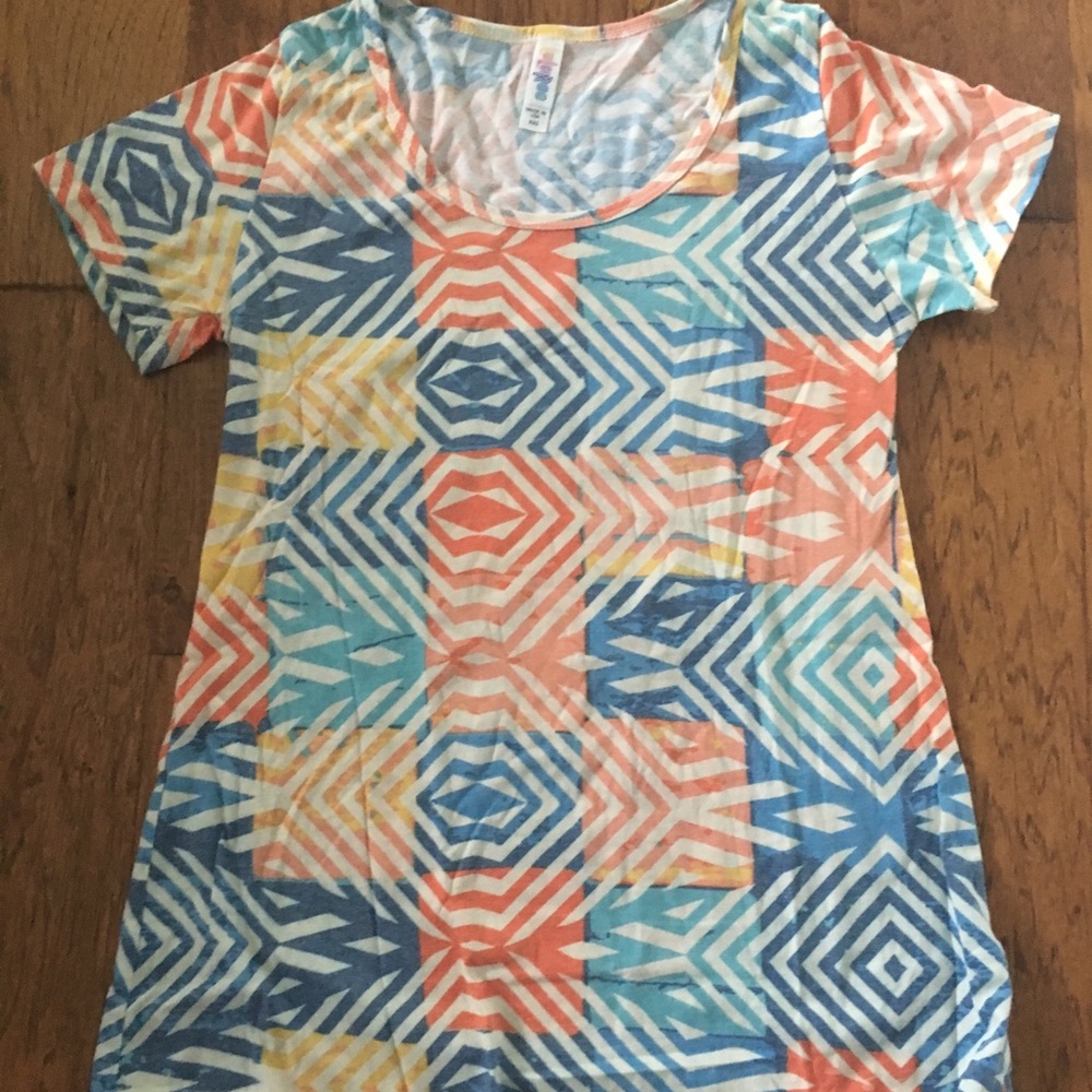 🌈 Lularoe Top, “Classic T”, Multicolored, Sz XXS